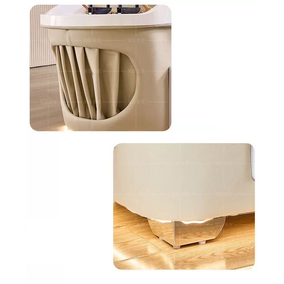 All-in-One Thai Style Head Spa Bed with Water Circulation, Steaming Function, and Shampoo Station for Salon & Beauty Massage Use